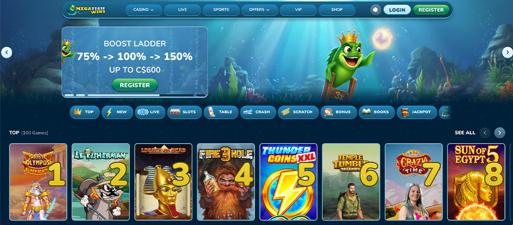 MegaFishWins, Casino Games, online casino