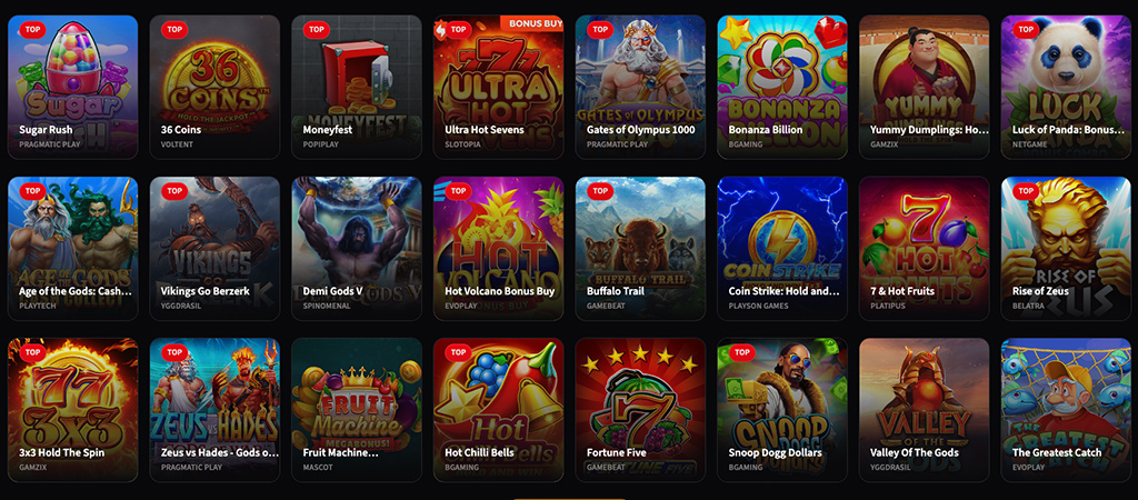 Games at Wild Chance Casino, slot, casino online