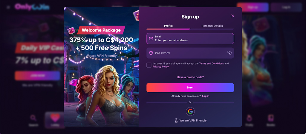OnlyWin Casino Customer Support 24/7
