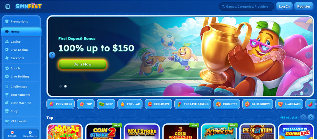 SpinFest Casino, online casino, casinoscanada.info
