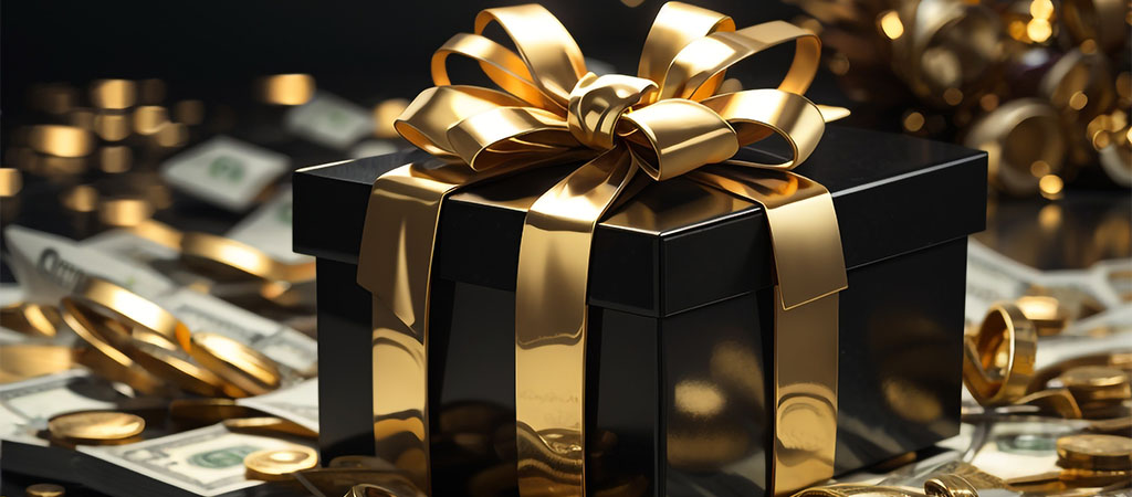 Online Casinos in Canada, gift box, welcome bonus