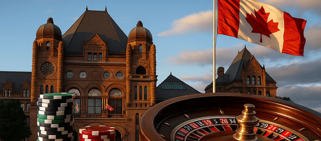 Online casino Canada, roulette, chips, Canadian live casino