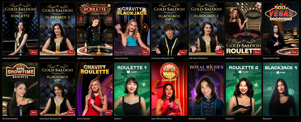 Live Casino Experience, blackjack, online slots, roulette