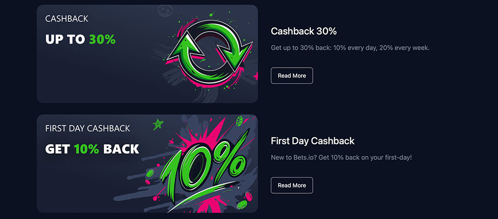 Betsio Casino, Day Cashback, online casino