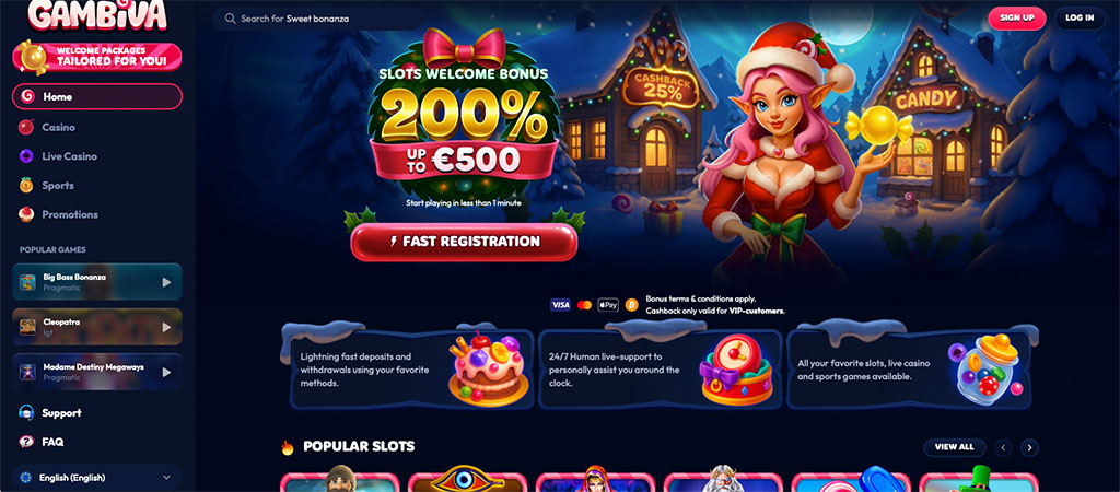 Gambiva Casino, online casino, mobile casino