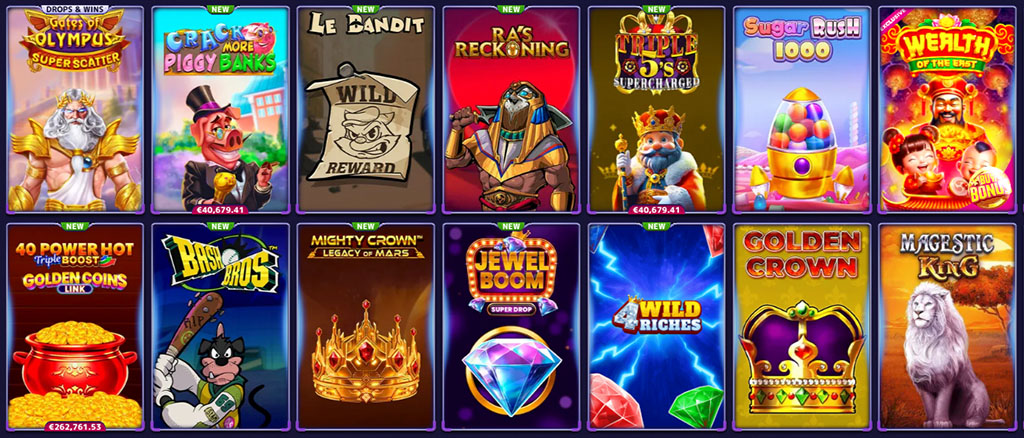 Diverse Selection of Games at Alf Casino, slots