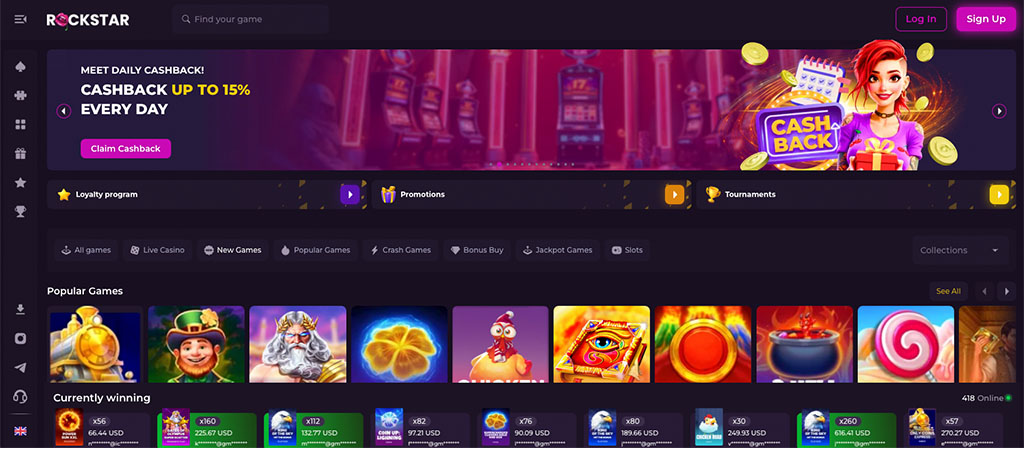 Rockstar Casino, Rockstar Casino, Be The Star of The Adventure