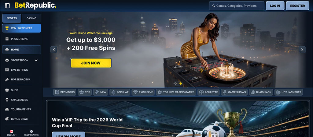 BetRepublic, online casino, free spins