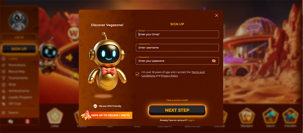 How To Become a VegaZone Casino Member?