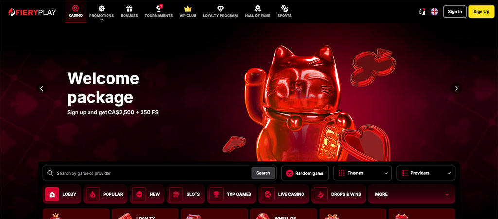 Casino bonus, FieryPlay Casino, mobil kaszinó
